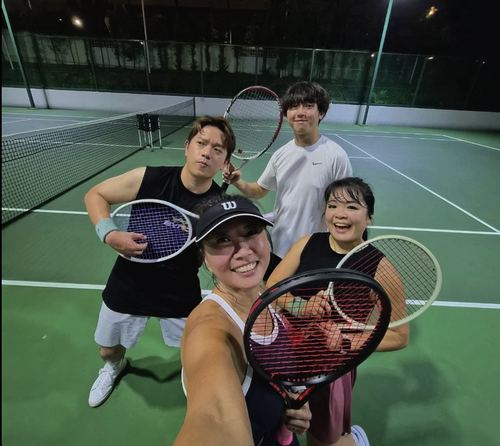 Berlyn's tennis lesson at Lion Tennis Academy