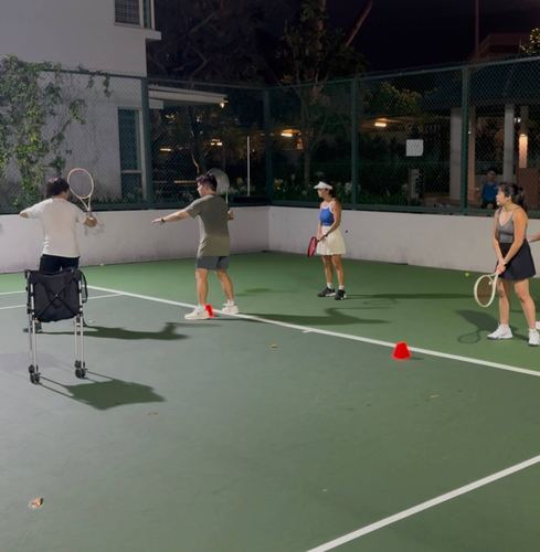 Berlyn training with Coach Keane
