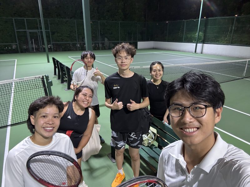 Matthew's group after a lesson