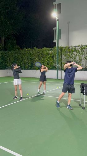 Tanvi training on court